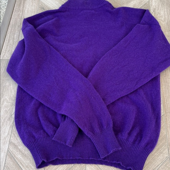 Charter Club Cashmere Purple Turtleneck Sweater small - Picture 5 of 5